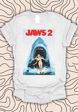 Jaws 2 Movie Poster T-Shirt White